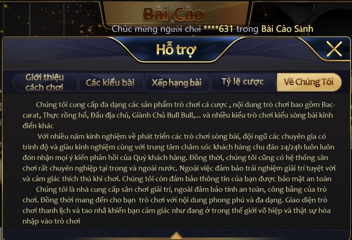 luật chơi ba cào tại app game cfun